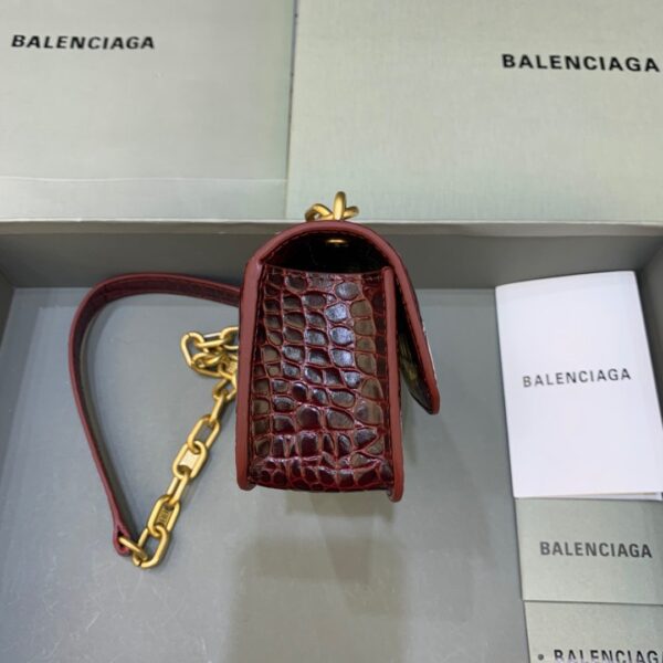 Balenciaga Gossip Small On Chain Shoulder Bag Dark Red, For Women, Women's Bags 7.4in/19cm