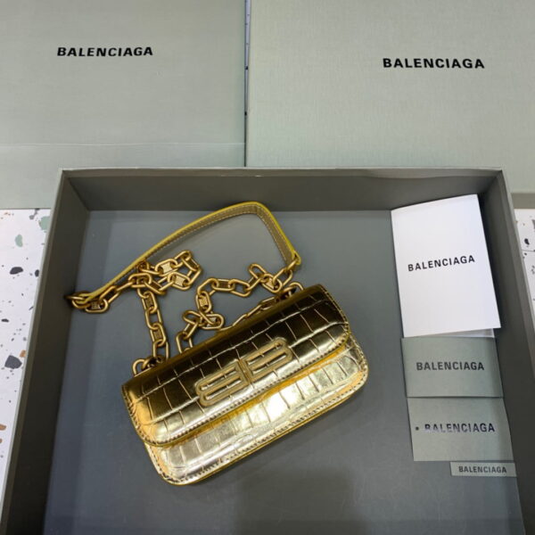 Balenciaga Gossip Small On Chain Shoulder Bag Gold, For Women, Women's Bags 7.4in/19cm