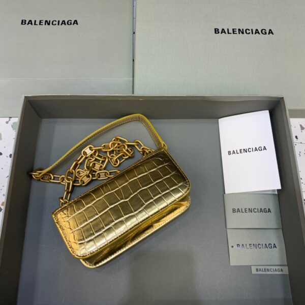 Balenciaga Gossip Small On Chain Shoulder Bag Gold, For Women, Women's Bags 7.4in/19cm