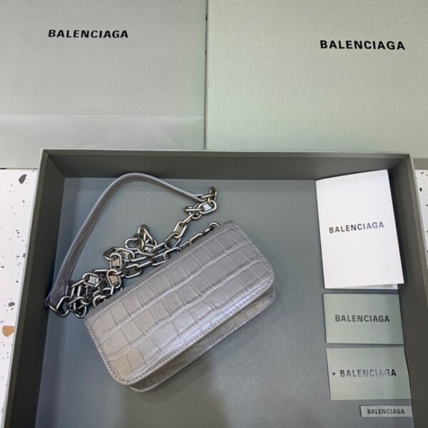 Balenciaga Gossip Small On Chain Shoulder Bag Gray, For Women, Women's Bags 7.4in/19cm