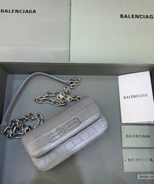 Balenciaga Gossip Small On Chain Shoulder Bag Gray, For Women, Women's Bags 7.4in/19cm