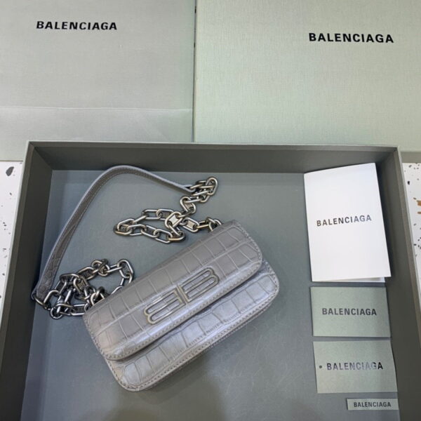 Balenciaga Gossip Small On Chain Shoulder Bag Gray, For Women, Women's Bags 7.4in/19cm
