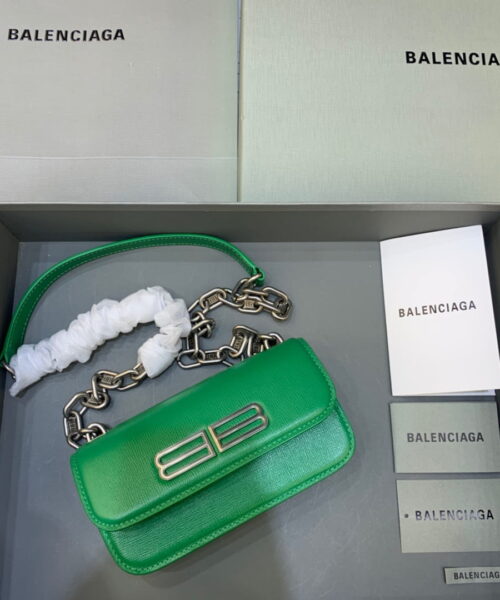 Balenciaga Gossip Small On Chain Shoulder Bag Green, For Women, Women's Bags 7.4in/19cm