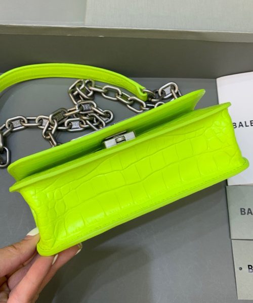 Balenciaga Gossip Small On Chain Shoulder Bag Green Neon, For Women, Women's Bags 7.4in/19cm