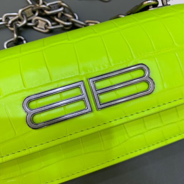 Balenciaga Gossip Small On Chain Shoulder Bag Green Neon, For Women, Women's Bags 7.4in/19cm