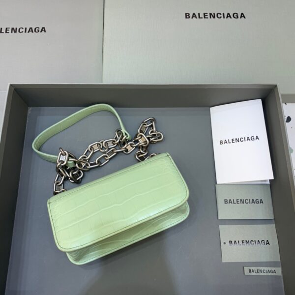 Balenciaga Gossip Small On Chain Shoulder Bag Light Green, For Women, Women's Bags 7.4in/19cm