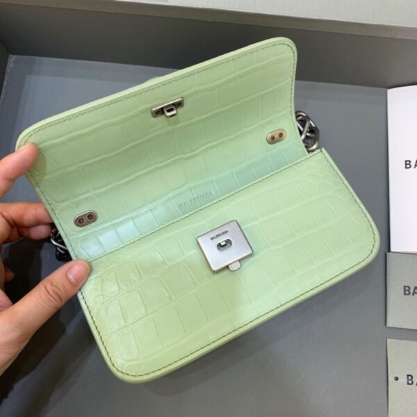 Balenciaga Gossip Small On Chain Shoulder Bag Light Green, For Women, Women's Bags 7.4in/19cm