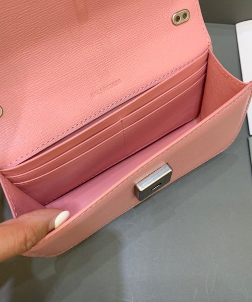 Balenciaga Gossip Small On Chain Shoulder Bag Light Pink, For Women, Women's Bags 7.4in/19cm