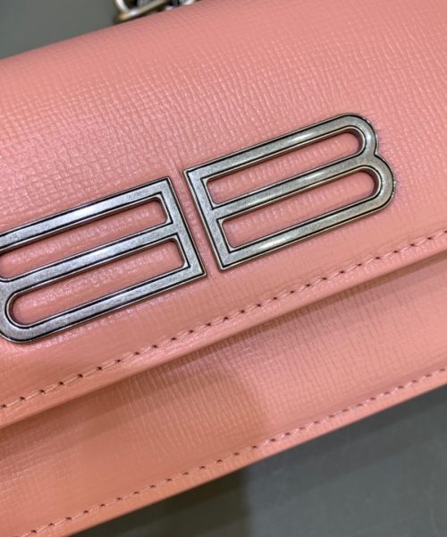Balenciaga Gossip Small On Chain Shoulder Bag Light Pink, For Women, Women's Bags 7.4in/19cm