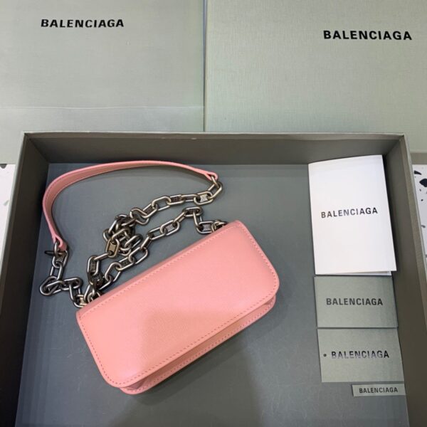 Balenciaga Gossip Small On Chain Shoulder Bag Light Pink, For Women, Women's Bags 7.4in/19cm