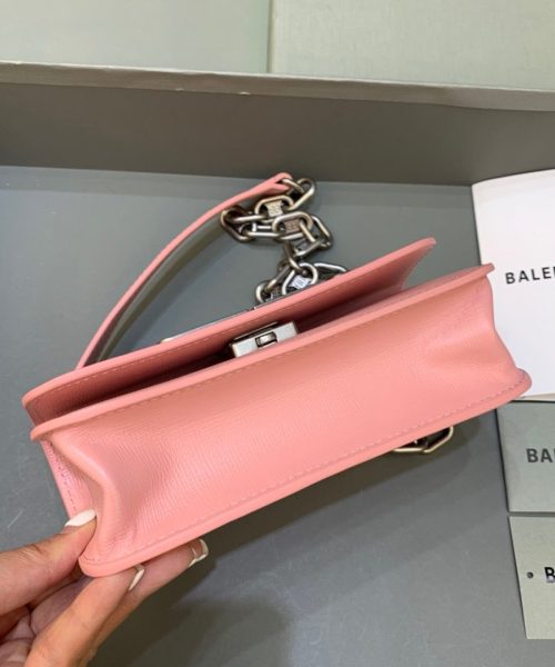 Balenciaga Gossip Small On Chain Shoulder Bag Light Pink, For Women, Women's Bags 7.4in/19cm