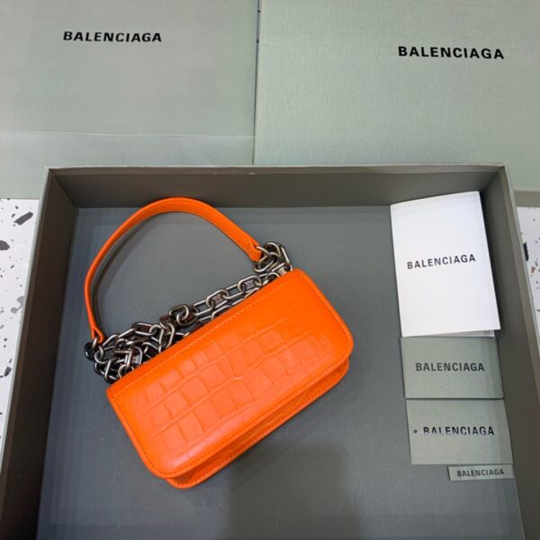 Balenciaga Gossip Small On Chain Shoulder Bag Orange, For Women, Women's Bags 7.4in/19cm