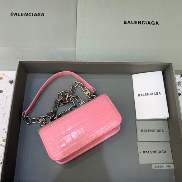 Balenciaga Gossip Small On Chain Shoulder Bag Pink, For Women, Women's Bags 7.4in/19cm