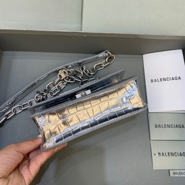 Balenciaga Gossip Small On Chain Shoulder Bag Sliver, For Women, Women's Bags 7.4in/19cm