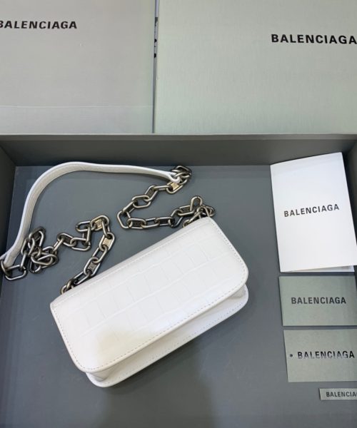 Balenciaga Gossip Small On Chain Shoulder Bag White, For Women, Women's Bags 7.4in/19cm