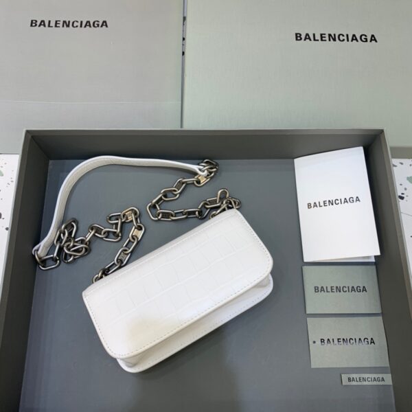Balenciaga Gossip Small On Chain Shoulder Bag White, For Women, Women's Bags 7.4in/19cm