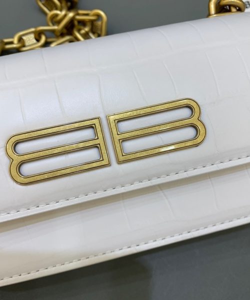 Balenciaga Gossip Small On Chain Shoulder Bag White, For Women, Women's Bags 7.4in/19cm