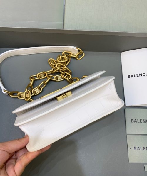 Balenciaga Gossip Small On Chain Shoulder Bag White, For Women, Women's Bags 7.4in/19cm