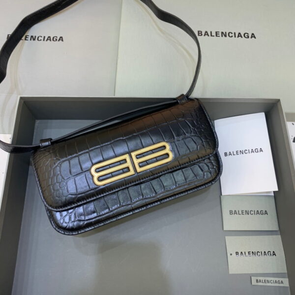 Balenciaga Gossip Small Shoulder Bag Black, For Women, Women's Bags 9.1in/23cm