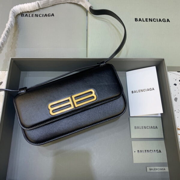 Balenciaga Gossip Small Shoulder Bag Black, For Women, Women's Bags 9.1in/23cm