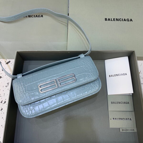 Balenciaga Gossip Small Shoulder Bag Blue, For Women, Women's Bags 9.1in/23cm