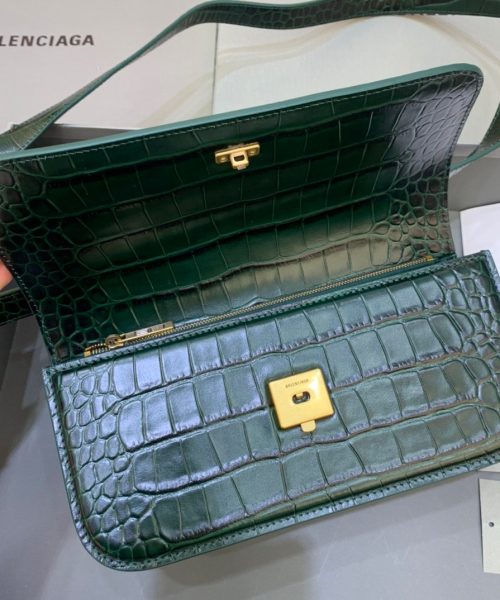 Balenciaga Gossip Small Shoulder Bag Dark Green, For Women, Women's Bags 9.1in/23cm