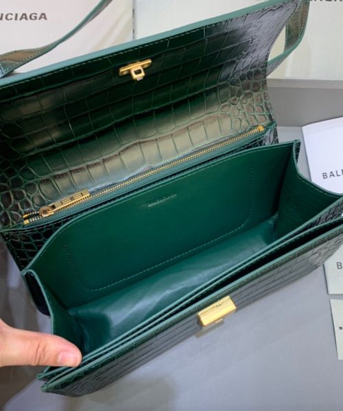 Balenciaga Gossip Small Shoulder Bag Dark Green, For Women, Women's Bags 9.1in/23cm