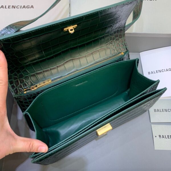 Balenciaga Gossip Small Shoulder Bag Dark Green, For Women, Women's Bags 9.1in/23cm