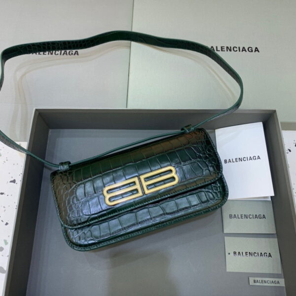 Balenciaga Gossip Small Shoulder Bag Dark Green, For Women, Women's Bags 9.1in/23cm
