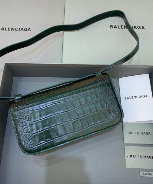 Balenciaga Gossip Small Shoulder Bag Dark Green, For Women, Women's Bags 9.1in/23cm