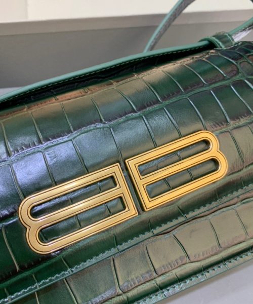 Balenciaga Gossip Small Shoulder Bag Dark Green, For Women, Women's Bags 9.1in/23cm