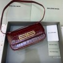 Balenciaga Gossip Small Shoulder Bag Dark Red, For Women, Women's Bags 9.1in/23cm