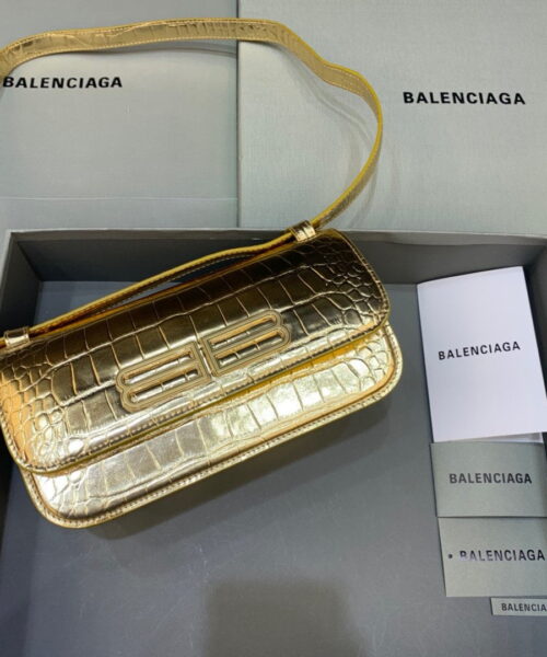 Balenciaga Gossip Small Shoulder Bag Gold, For Women, Women's Bags 9.1in/23cm