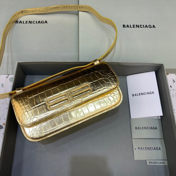 Balenciaga Gossip Small Shoulder Bag Gold, For Women, Women's Bags 9.1in/23cm