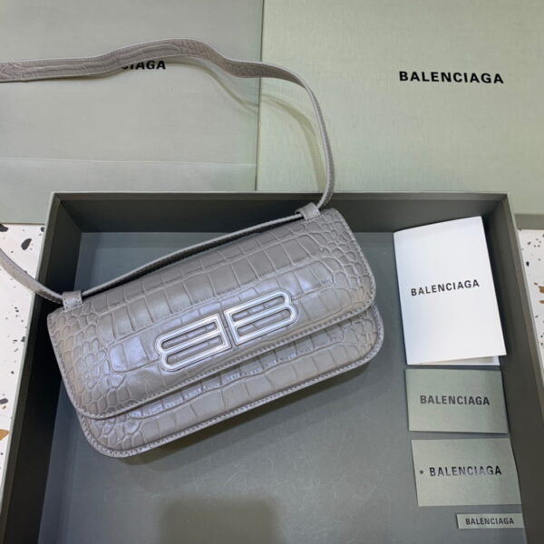 Balenciaga Gossip Small Shoulder Bag Gray, For Women, Women's Bags 9.1in/23cm