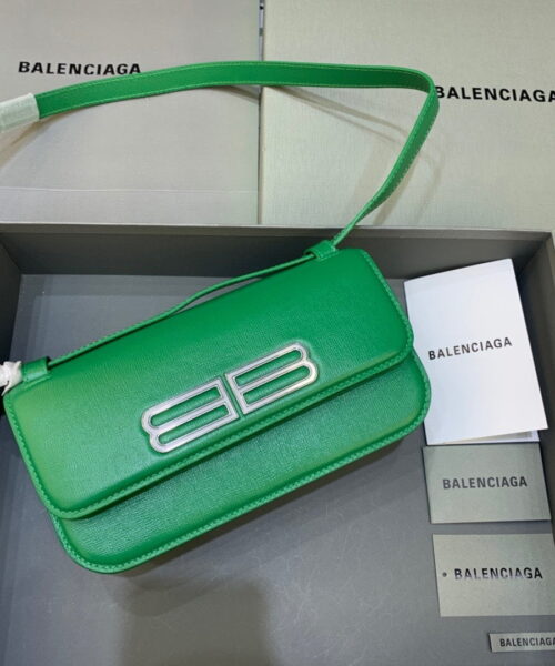 Balenciaga Gossip Small Shoulder Bag Green, For Women, Women's Bags 9.1in/23cm