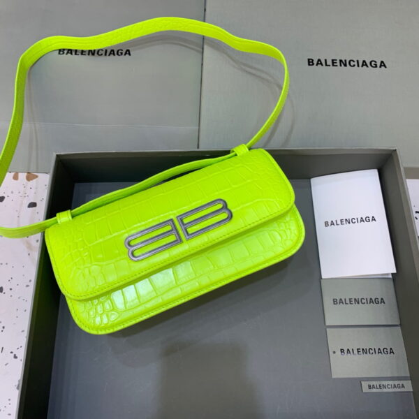 Balenciaga Gossip Small Shoulder Bag Green Neon, For Women, Women's Bags 9.1in/23cm