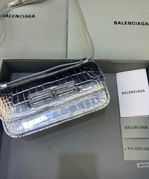 Balenciaga Gossip Small Shoulder Bag Sliver, For Women, Women's Bags 9.1in/23cm