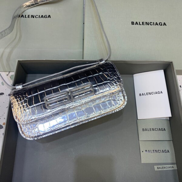 Balenciaga Gossip Small Shoulder Bag Sliver, For Women, Women's Bags 9.1in/23cm