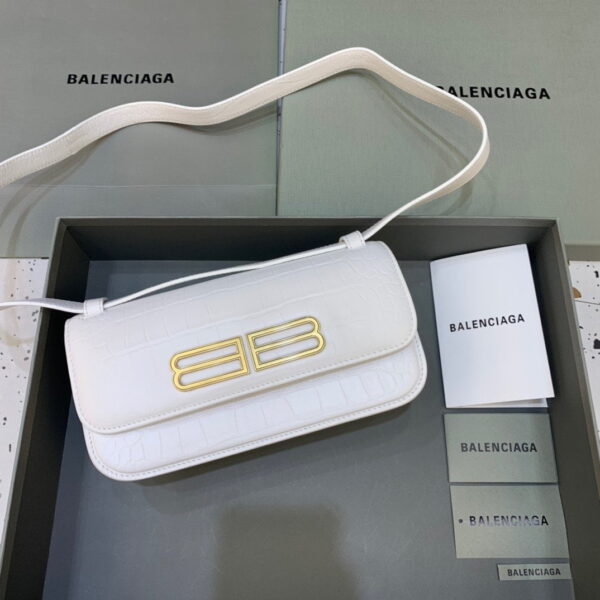 Balenciaga Gossip Small Shoulder Bag White, For Women, Women's Bags 9.1in/23cm