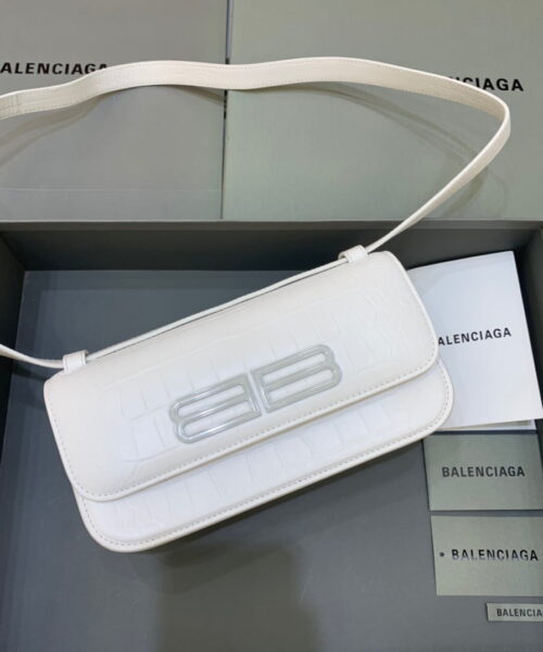 Balenciaga Gossip Small Shoulder Bag White, For Women, Women's Bags 9.1in/23cm