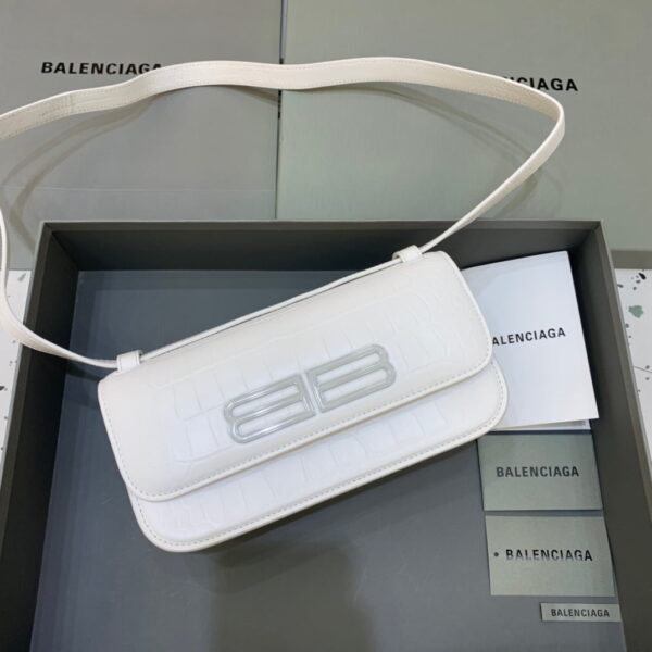 Balenciaga Gossip Small Shoulder Bag White, For Women, Women's Bags 9.1in/23cm