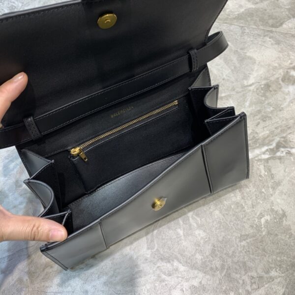 Balenciaga Hourglass Handbag In Black, For Women, Women's Bags 9.8in/25cm