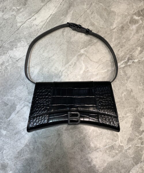 Balenciaga Hourglass Handbag In Black, For Women, Women's Bags 9.8in/25cm