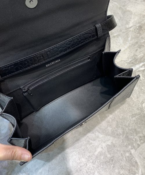 Balenciaga Hourglass Handbag In Black, For Women, Women's Bags 9.8in/25cm