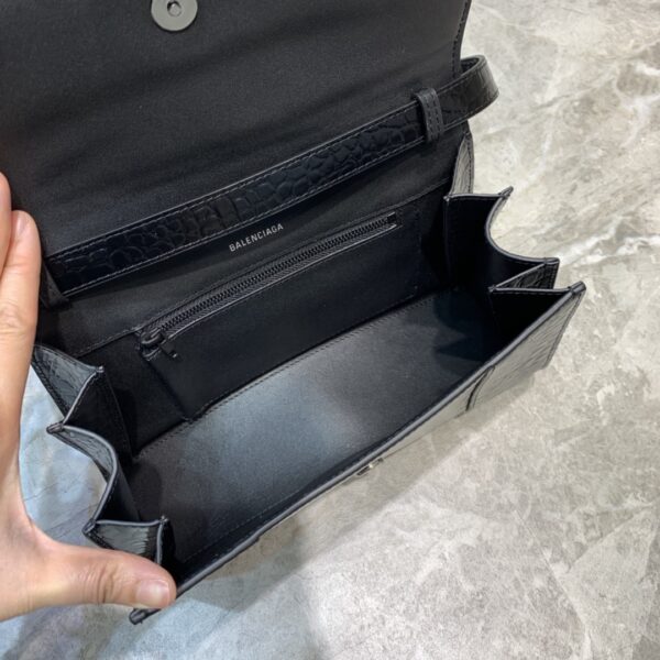Balenciaga Hourglass Handbag In Black, For Women, Women's Bags 9.8in/25cm