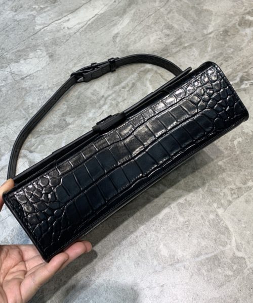 Balenciaga Hourglass Handbag In Black, For Women, Women's Bags 9.8in/25cm