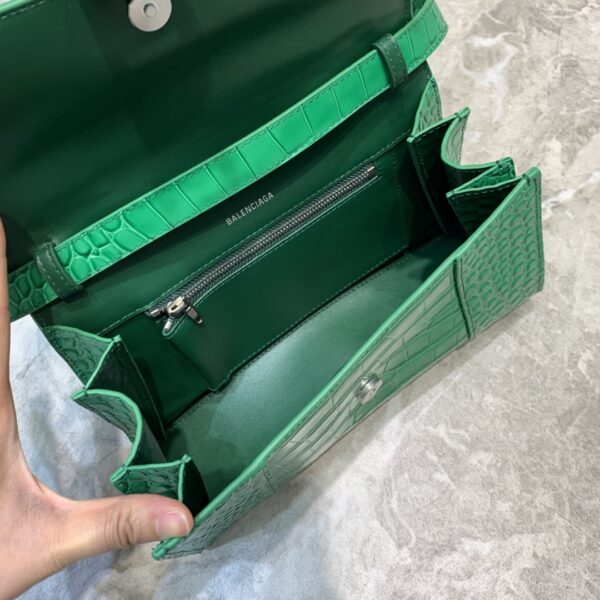 Balenciaga Hourglass Handbag In Green, For Women, Women's Bags 9.8in/25cm