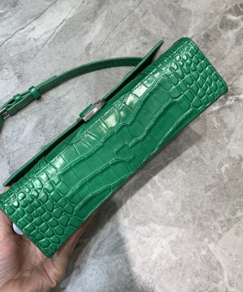 Balenciaga Hourglass Handbag In Green, For Women, Women's Bags 9.8in/25cm
