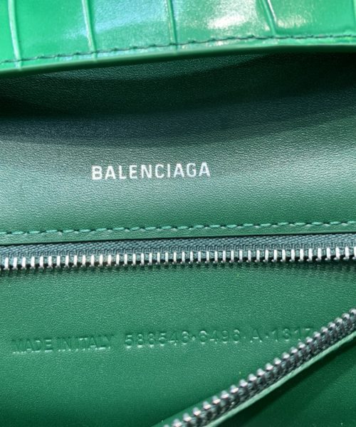 Balenciaga Hourglass Handbag In Green, For Women, Women's Bags 9.8in/25cm